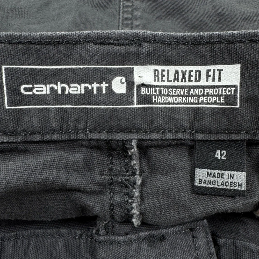 Carhartt Men's Cargo Shorts Rugged Flex Canvas Relaxed Fit Gray Size 42 Workwear